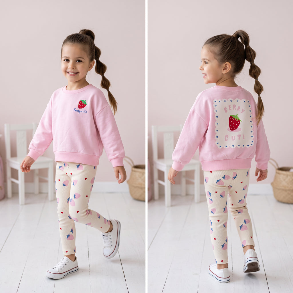 BerryCute Kaşkorse Taytlı Sweat Takım
