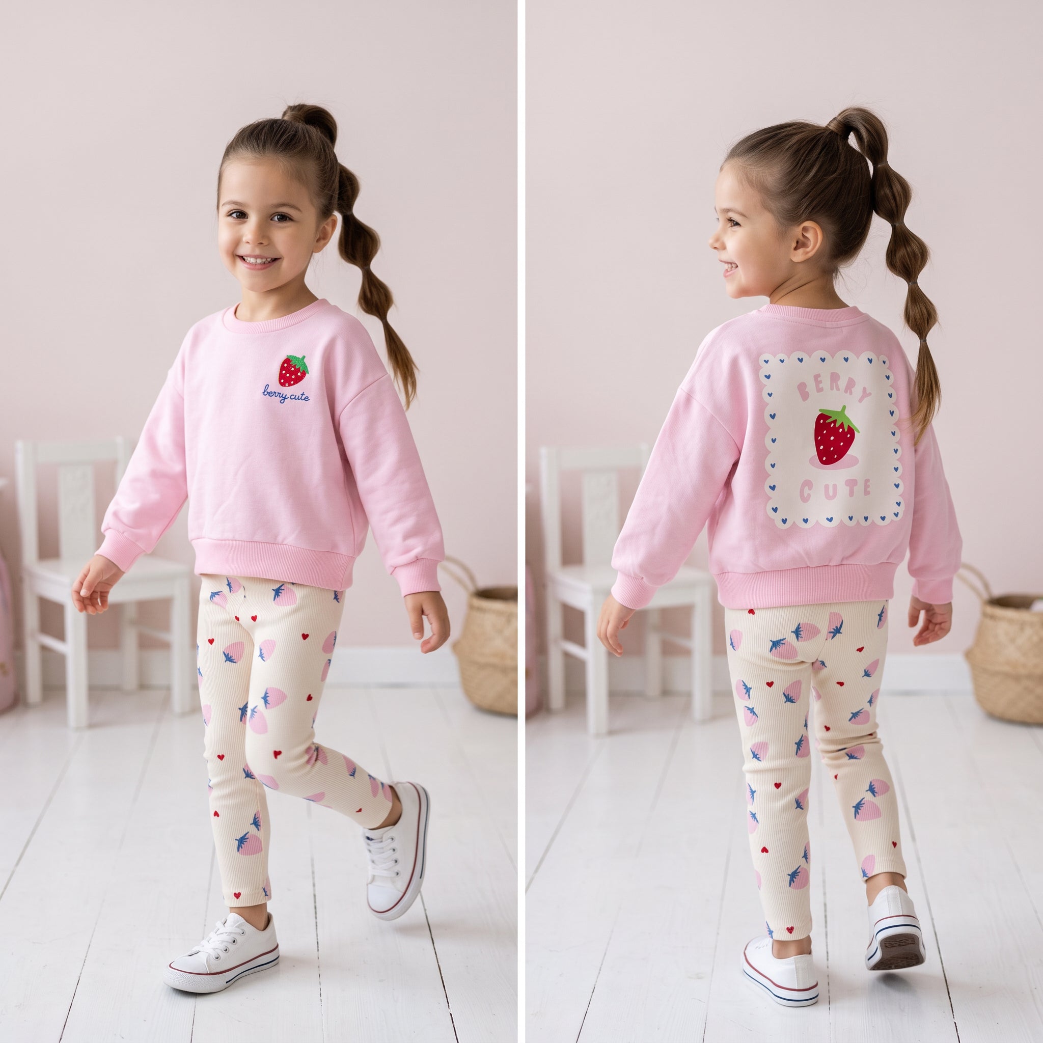 BerryCute Kaşkorse Taytlı Sweat Takım