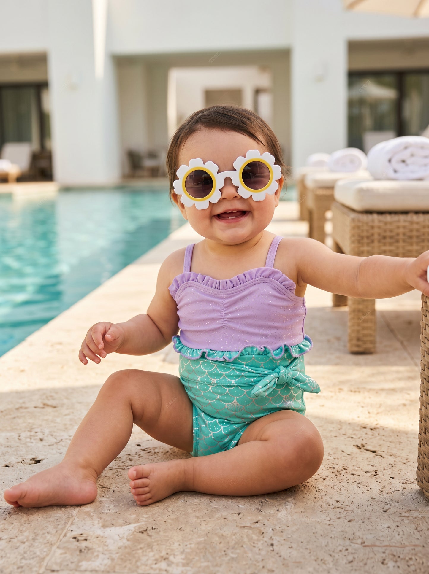 Little Mermaid UPF50+ Korumalı Kız Mayo